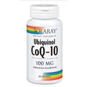 CoQ10 UBIQUINOL 100mg. 30cap.SOLARAY