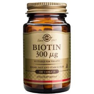 BIOTINA 300MCG 100TAB SOLGAR