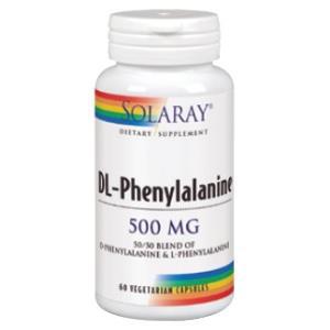 DL-PHENYLALANINE 500mg. 60cap.veg SOLARAY