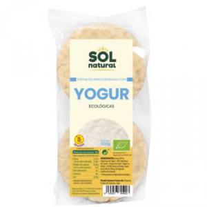 TORTAS DE ARROZ con yogur natural 100gr. BIO SOLNA