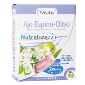 NUTRABASICS AJO-ESPINO-OLIVO 60perlas DRASANVI