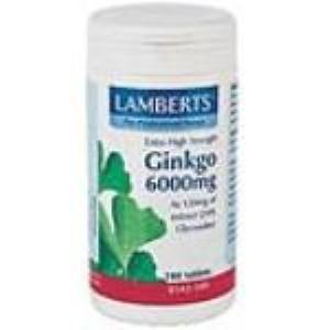 GINKGO BILOBA 6000MG 180TAB  LAMBERTS