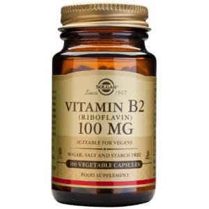 VITAMINA B2 100mg.(riboflavina) 100cap.veg. SOLGAR