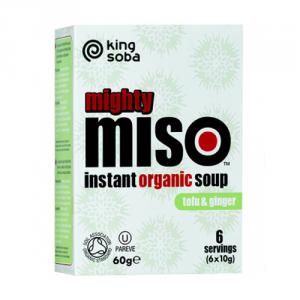 SOPA MISO TOFU JENGIBRE S/G BIO 6X60grs. KING SOBA