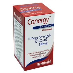 CONERGY (Q10 30mg.+vit.E) 30comp. HEALTH AID