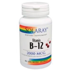 VIT. B12 2000mcg. 90comp.sublingual.SOLARAY