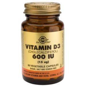 VITAMINA D3 600ui 15mcg. 60cap.veg. SOLGAR