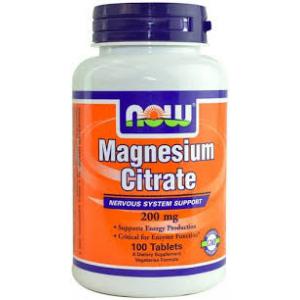 MAGNESIO CITRATO 100TAB 200MG NOW